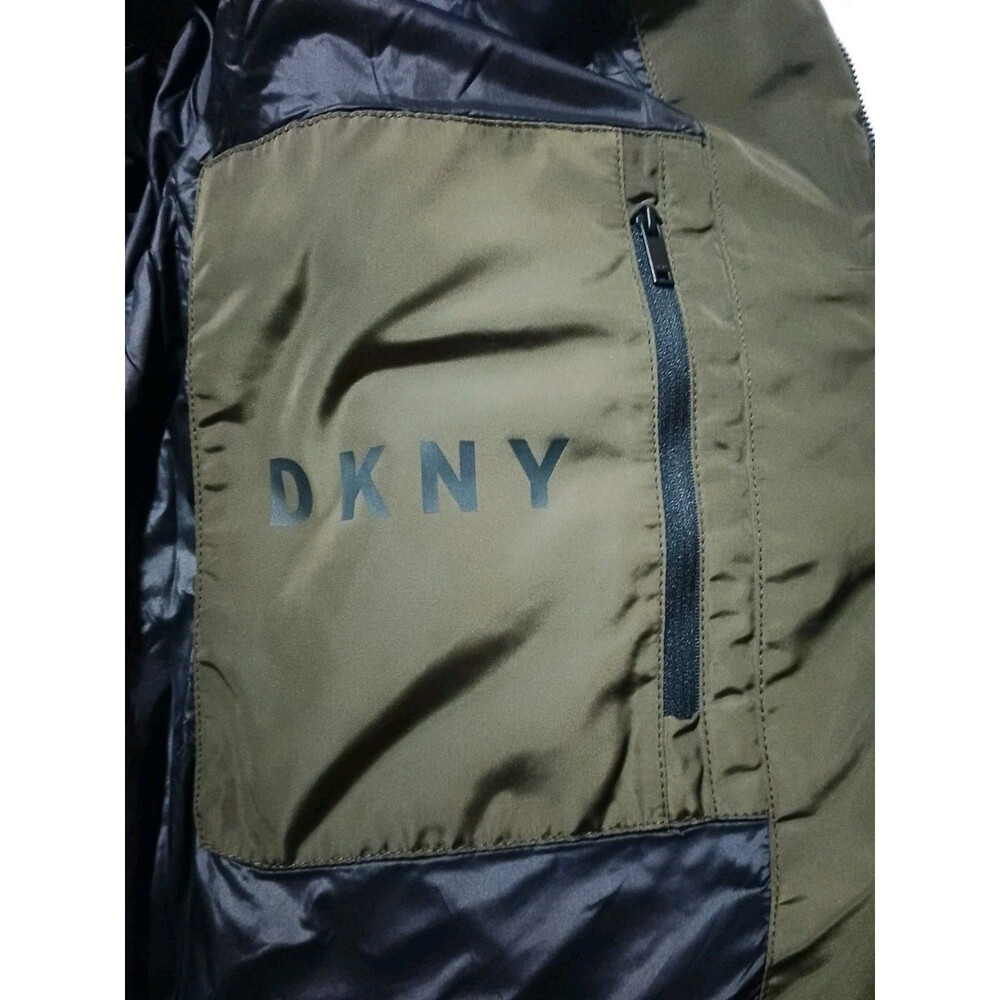 DKNY Olive Green Quilted Puffer Jacket - Picture 10 of 16